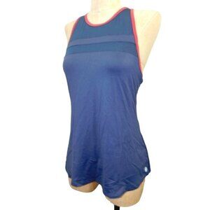 Lija Size M Medium Navy Dark Red Athletic Racerback Tank style top Tennis Sporty